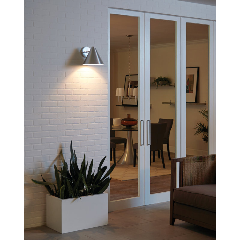 Dedmon Wall Light, Satin Aluminum, No