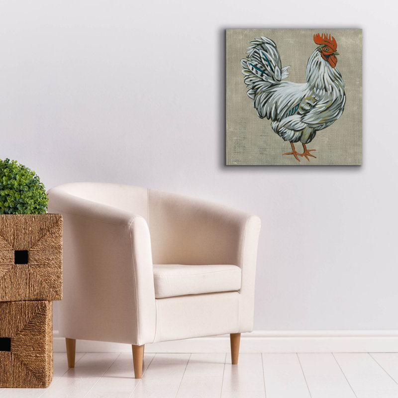 «Roost 3» par Chariklia Zarris, art mural sur toile, 26 po x 26 po, H 26 po x l 26 po