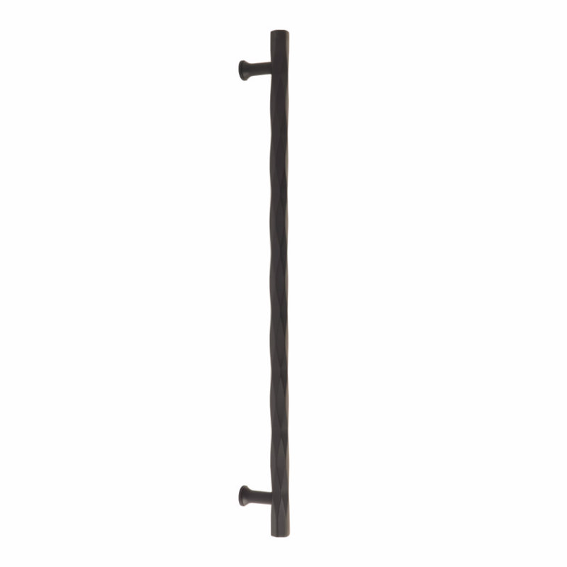 Poignée sur rail Emtek Sandcast Bronze (fixation dos à dos), Dos plat, 18 po d'un centre à l'autre