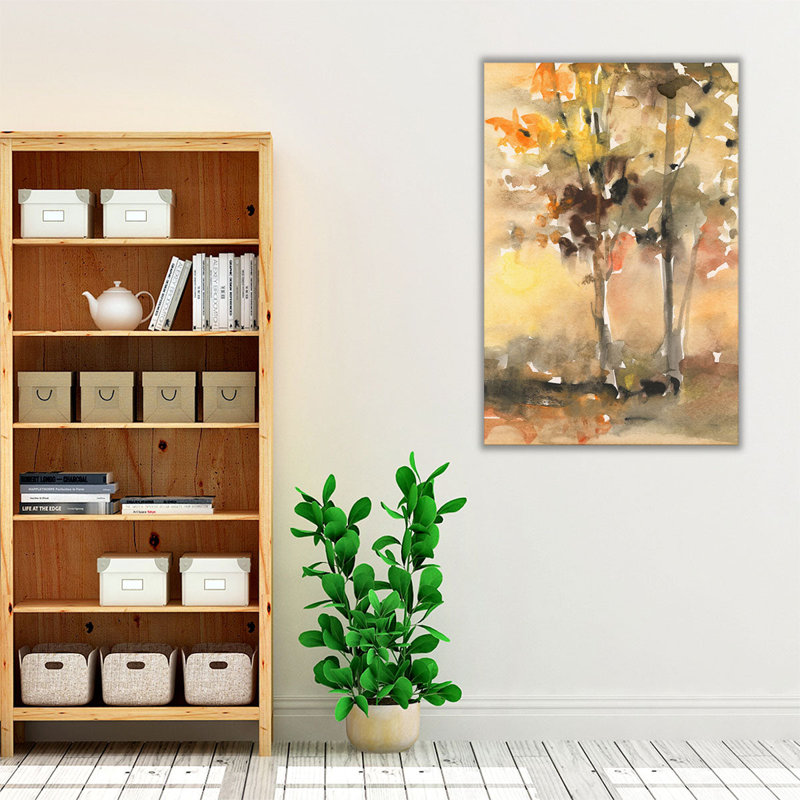 «Fall Foliage Watercolor II», reproduction d'art sur toile, H 30 po x l 20 po