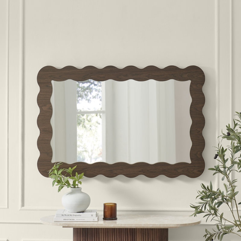 Deaysha Solid Wood Abstract Mirror, 120 cm H x 80 cm W