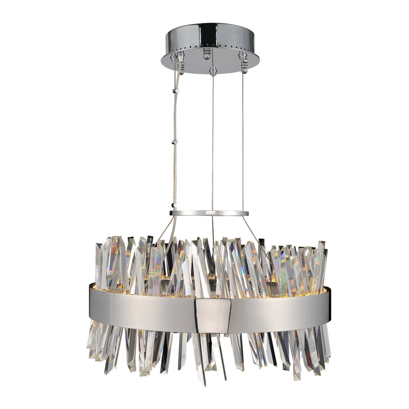 Luminaire suspendu chromé Glacier 1 LT Allegri, Chrome
