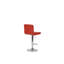 Tabouret de bar en rouge, chrome