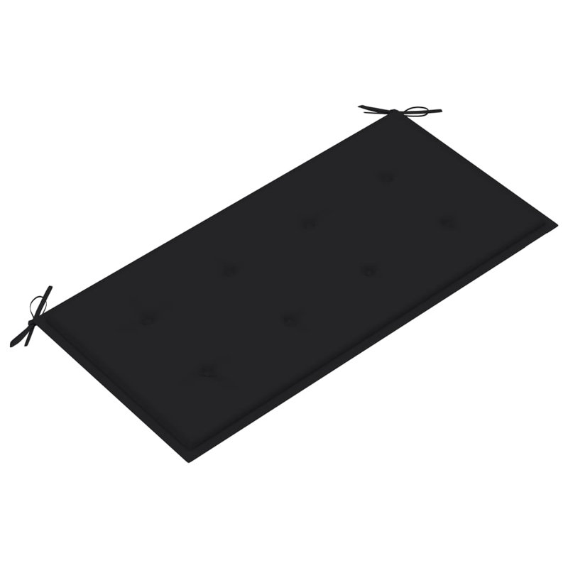 Coussin de siège d'extérieur, Noir, L 39,4 po x P 19,7 po x T 1,6 po