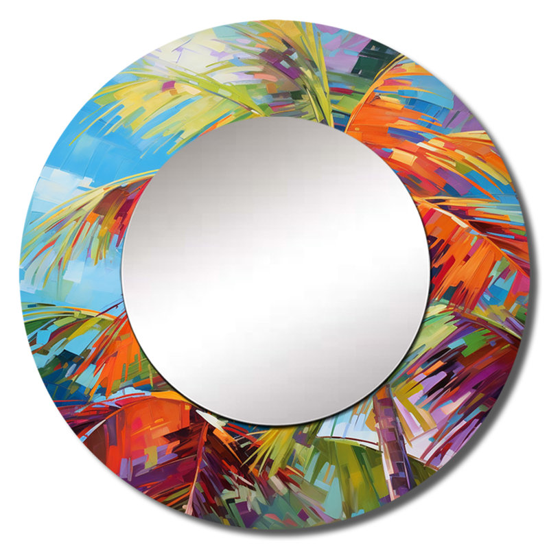 Miroir mural Popart Palm Trees II - Palms, 23 po x 23 po