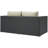 Modway Sojourn Wicker Rattan Outdoor Patio Sunbrella Loveseat in Canvas-150741354