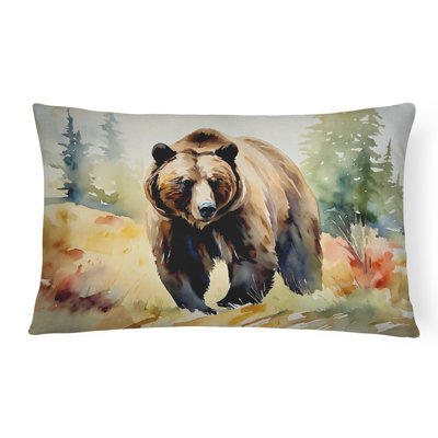 Grizzly Bear Throw Pillow