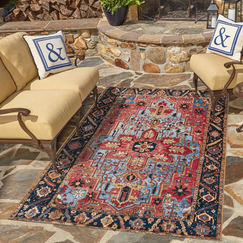 Indoor/Outdoor Traditional Area Rug, Rectangle 5'1" x 7'1"
