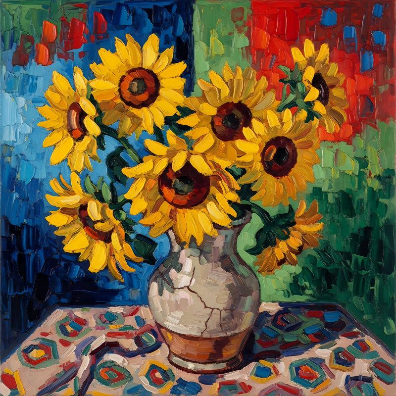 Arrangement de tournesol, H 24 po x l 24 po