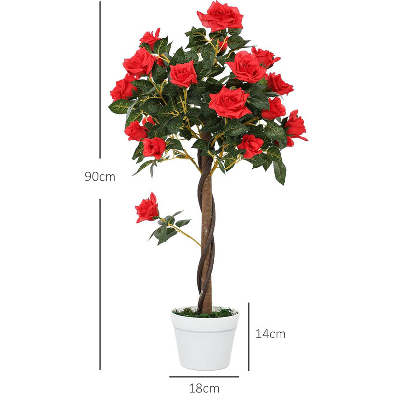 Arrangement in Pot, Red