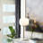 Metal White Table Lamp with Round Ribbed Shade