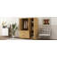 Armoire penderie 4 portes avec 3 tiroirs, naturel