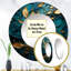 Turquoise Gold Mystic Mandala - Abstract Spirals Round Mirror Wall Decor-99621057