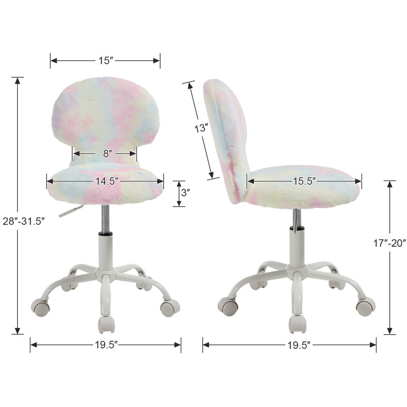 Chaise pivotante pour enfant, Arc-en-ciel rose