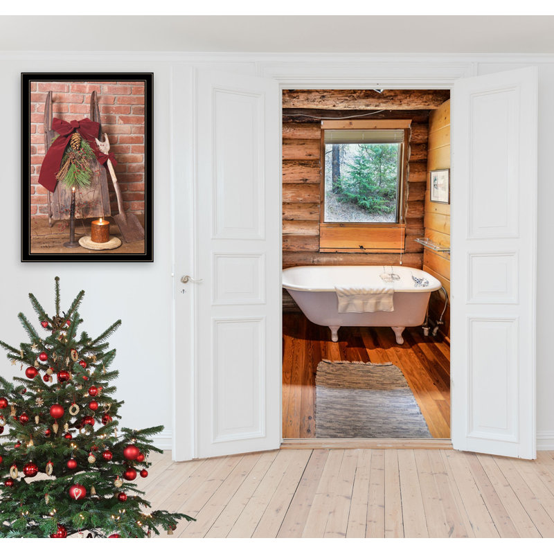Let Christmas Live par Billy Jacobs - reproduction d'art sur papier encadrée, H 33 po x l 23 po x P 1 po, Noir