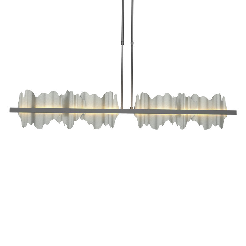 Hildene 1 - Light Unique Linear LED Pendant, Vintage Platinum, Black