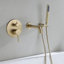 7.3" Solid Brass Single Handle Wall Mounted Roman Tub Faucet with Handheld Shower-100234079