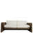 Como 90.75'' Wicker Outdoor Patio Sofa