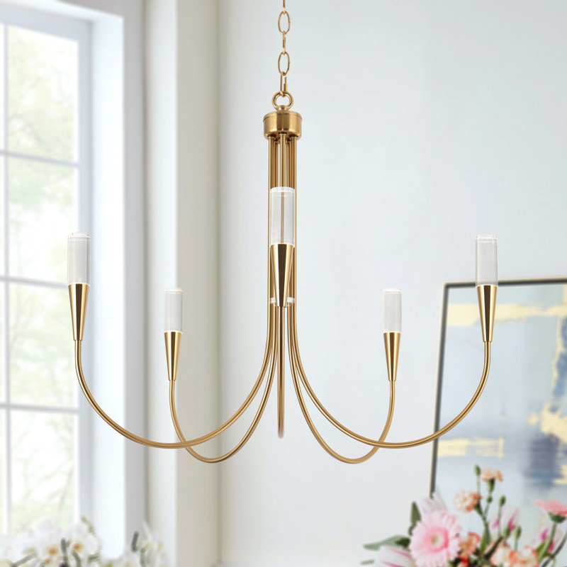 Lustre empire à DEL 5 lumières de style bougie Chrispen
