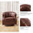 Nixmary 32" W Genuine Leather Swivel Rocker Chair -858430734