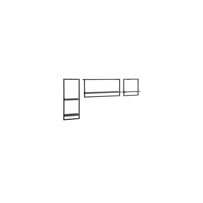 Locelso Floating Shelf, Black/Grey
