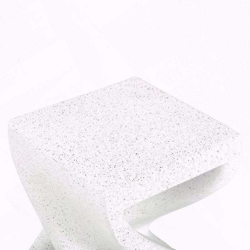 Table d'appoint moderne à base torsadée MGO Terrazzo moucheté toutes saisons