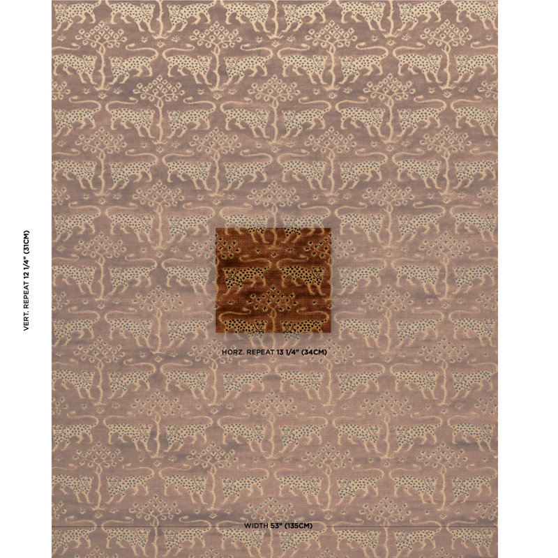 Woodland Leopard Velvet Fabric