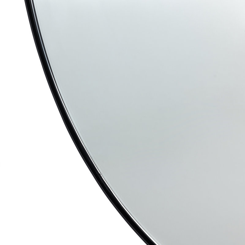 Georgina Flat Metal Wall Mirror, Polished Brass