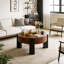 Table basse ronde moderne avec 3 pieds robustes-666749948