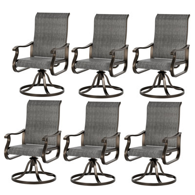 Swivel Patio Dining Armchair (Set Of 6) by Lark Manor