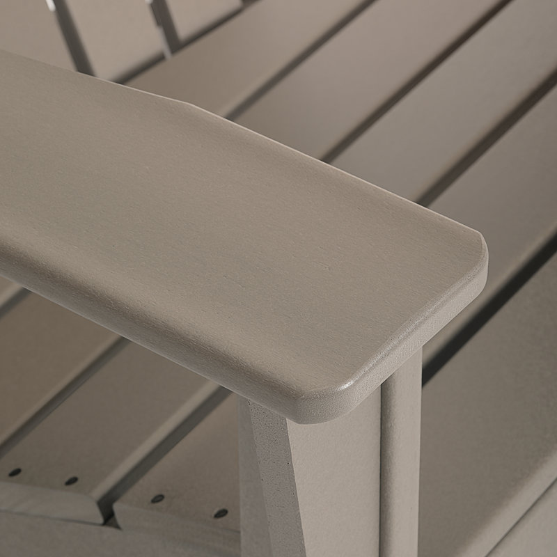 Ensemble de chaise Adirondack en plastique avec repose-pieds Altura, Brun