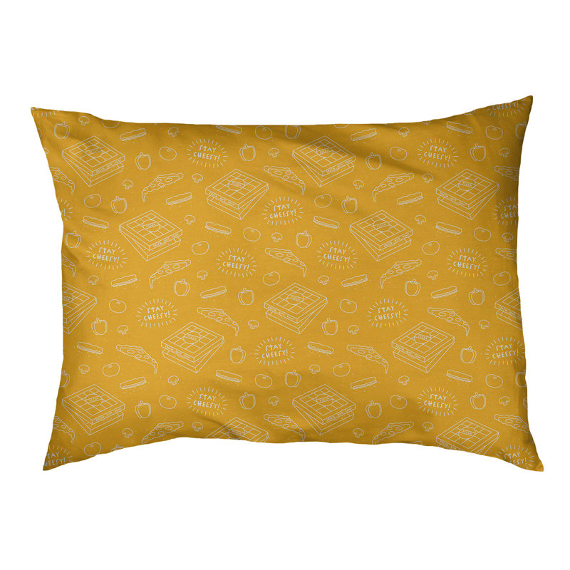 Coussin extérieur pizza Campion, Moyen (L 29,5 po x P19,5 po x H 9,5 po), Jaune clair
