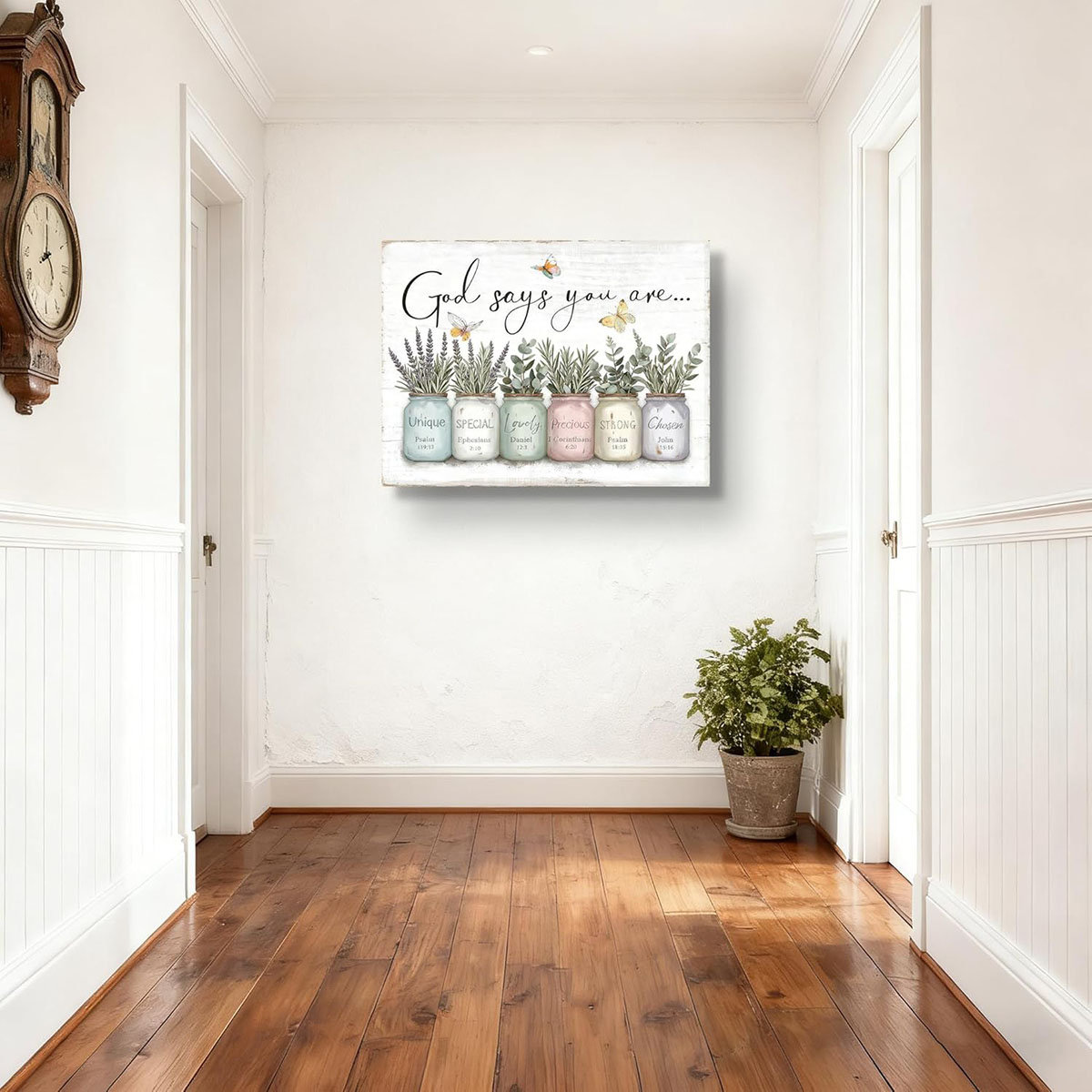 Lily Manor Inspirational Bible Verse Wall Art God Says You Are Sayings ...