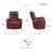 Wilner 35" W Faux Leather Swivel Reclining Glider-1778816877