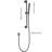 59-Inch Hose Handheld Shower With Height Adjustment And Matte Black Design 28-Inch Slide Bar Adjustable Stylish Spray Modes