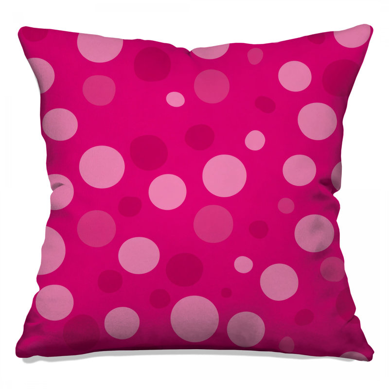Polka Dots Throw Pillow, Pattern Double Sided Pillows, 16 x 16 inches