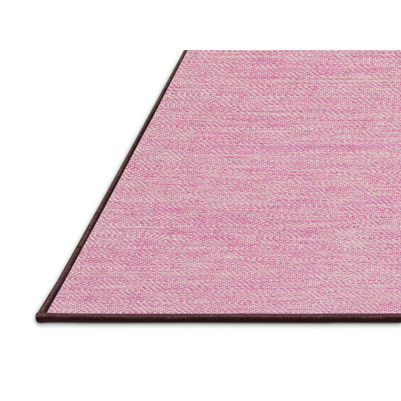 Tapis de zone rose contemporaine, Rectangle 8 pi x 10 pi