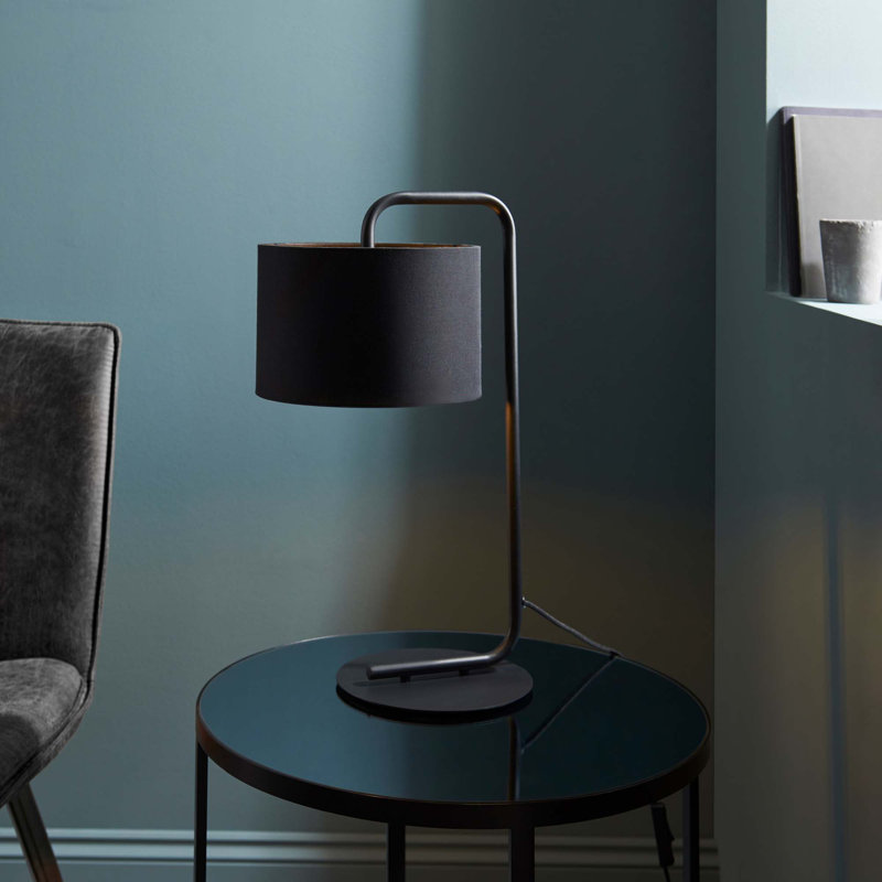 Tolzmann Metal Table Lamp, Black, Black