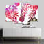 Ananas de couleur tropicale, impression sur toile, 4 pièces-92860900
