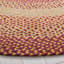 Tapis géométrique tressé à plat en coton et autres en jaune et rouge-1180610869