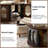31.5"Vintage Solid Wood Coffee Table Set