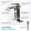 Robinet de salle de bain Waterfall pour lavabo monotrou, bonde escamotable avec trop-plein-112007822