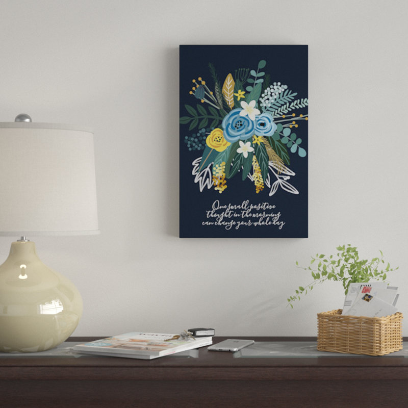 « bouquet i », impression sur toile, H 26 po x l 18 po x P 1,5 po, Toile tendue, Pas de tapis