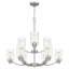 Lustre noir mat 9 lumières Gilliard-191200106