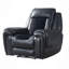 Soft Recliner, Clark Blanche Black/Velvet Power Recliner With LED