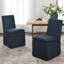 Chaise d'appoint de salle à manger rembourrée de 20 po de large avec housse et roulettes (ensemble de 2)-746819901