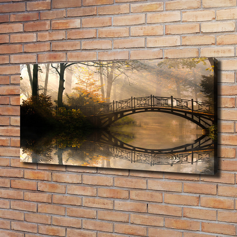Old Bridge In Autumn - Wrapped Canvas Print
