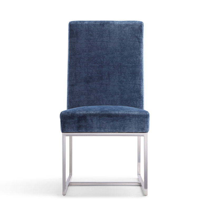 Dalpat Velvet Side Chair, Blue, 2