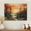 «Pine Tree Sunset Glow II» sur bois-1007062587