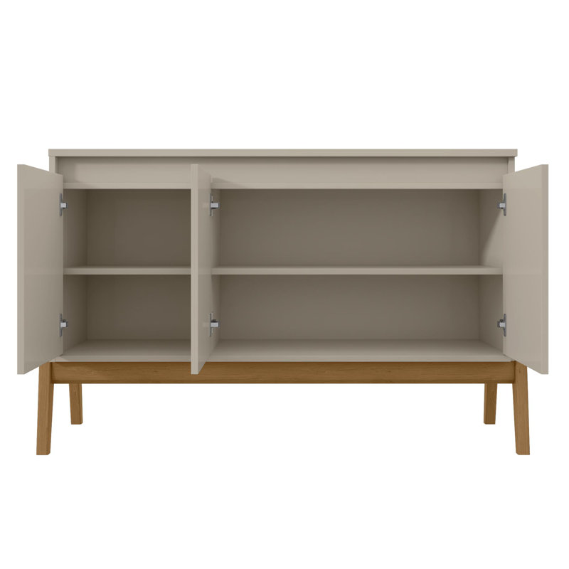 Gales 48.5 Inch Greige and Eucalyptus Mid-Century Modern Sideboard